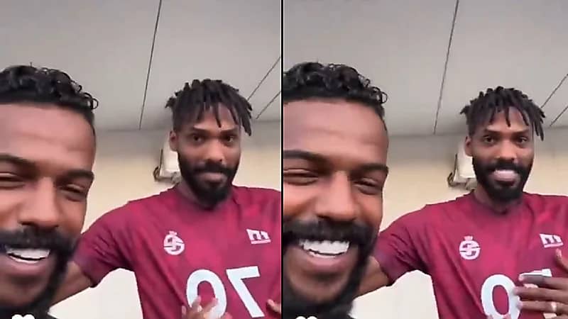 ردة فعل نواف العابد لحظة رؤيته محمد جحفلي .. فيديو