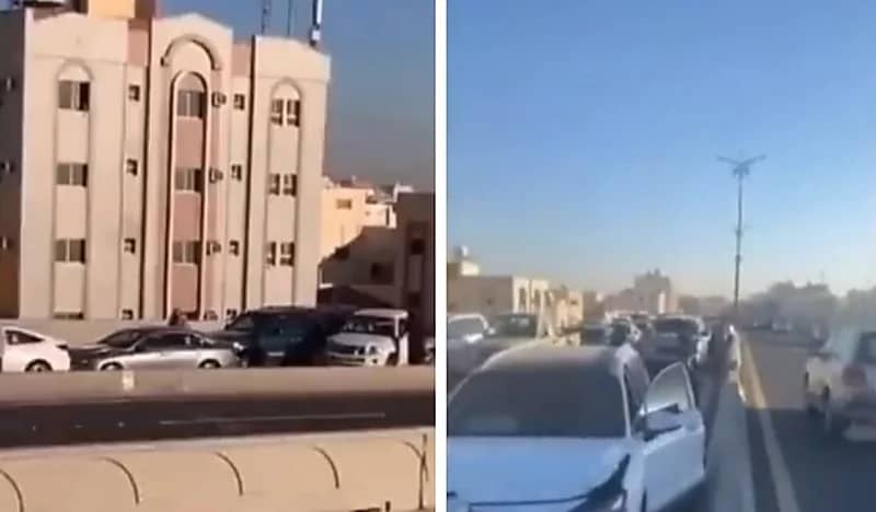 شاهد.. تصادم 20 مركبة على جسر الجامعة في تبوك
