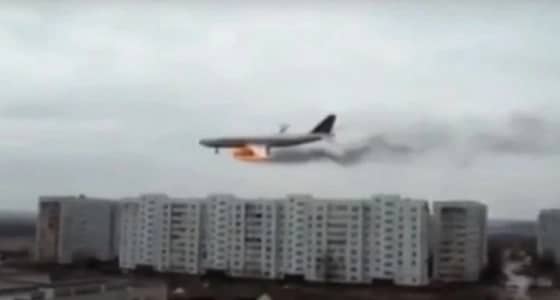 بالفيديو.. اشتعال وسقوط طائرة الركاب الإيرانية