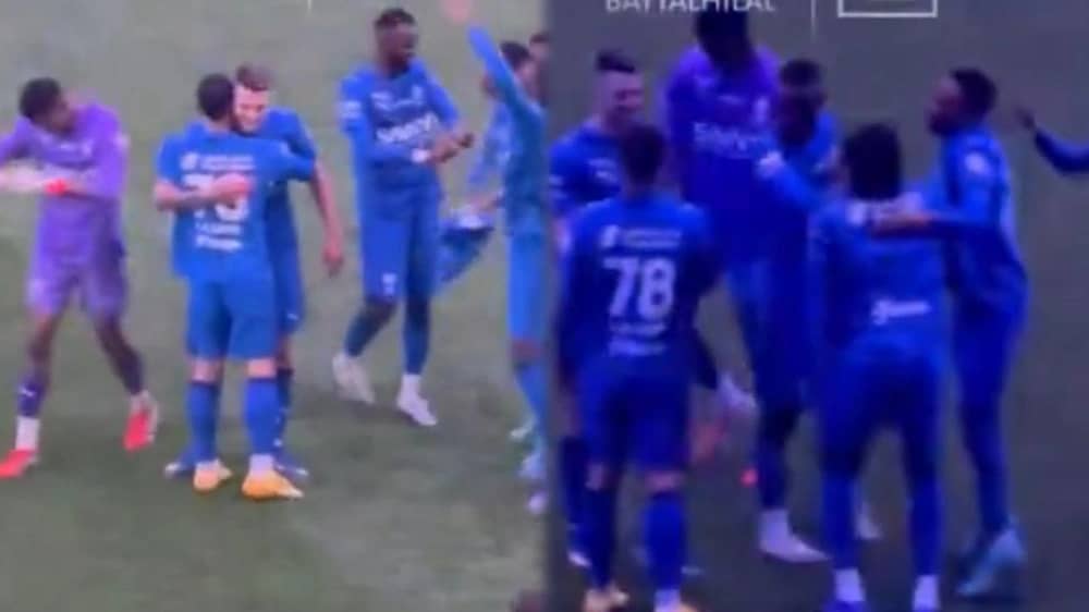 رقصة لاعبي الهلال بعد الفوز بالديربي .. فيديو