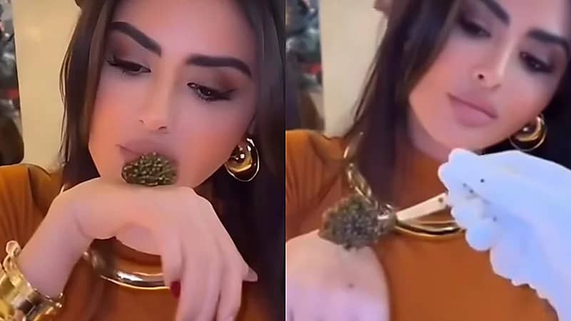 مريم حسين تثير الجدل بطريقة تناولها الغريبة للكافيار.. فيديو