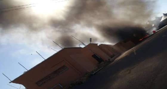 اشتعال حريق بالسوق الشعبي دون أي إصابات