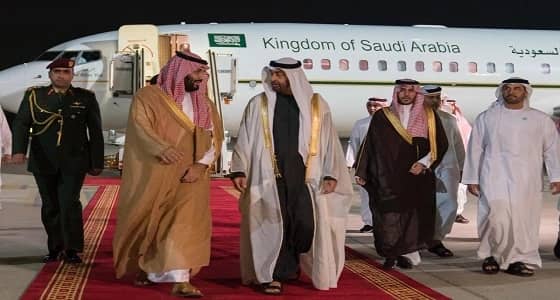 بالصور.. ولي عهد أبو ظبي يستقبل سمو الأمير " محمد بن سلمان "