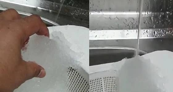 بالفيديو.. المياه تتجمد داخل صنابير المياه إثر البرودة الشديدة في طريف