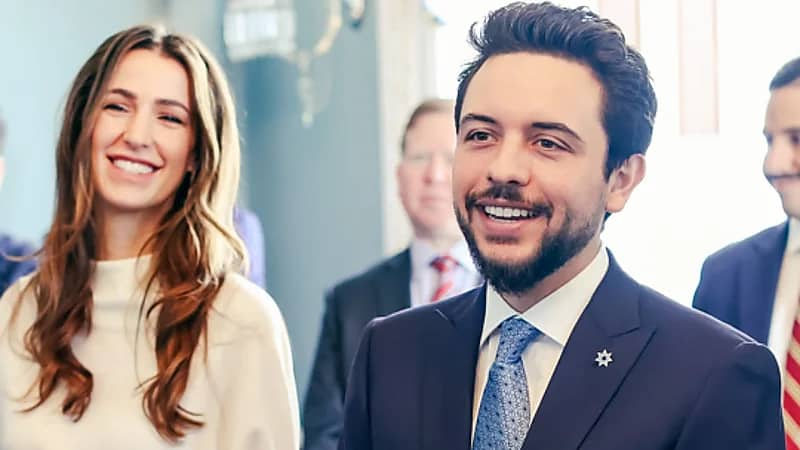 ولي عهد الأردن وزوجته الأميرة رجوة في واشنطن .. فيديو