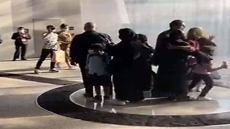 شاهد.. استمتاع زوار جناح المملكة في كسبو 2020 بالنافورة