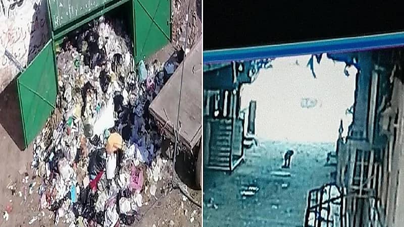 بالفيديو.. أم تلقي جثة رضيعها في القمامة