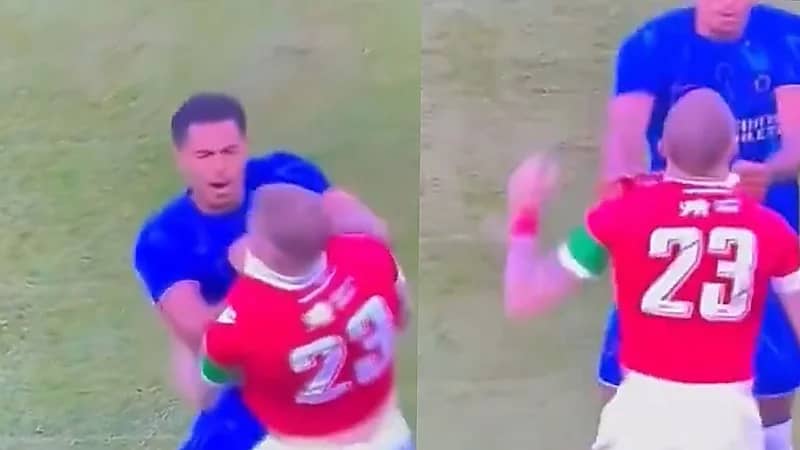 مشادة قوية في مباراة تشيلسي وريكسهام الودية والحكم يحاول فضها .. فيديو