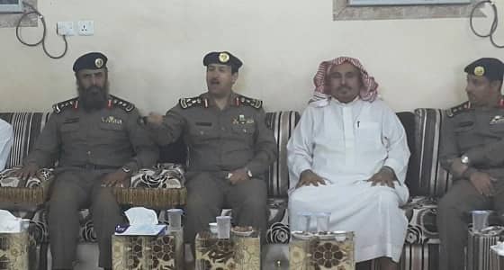 بالصور.. العميد الآلمعي ينقل تعازي وزير الداخليه لذوي الفقيد الحارثي بالعرضيات