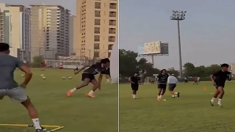 عبدالكريم دارسي يؤدي تدريباته الخاصة قبل الانضمام للمعسكر .. فيديو