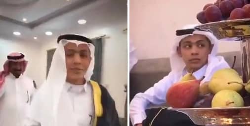 شاهد  .. مراسم  زواج أصغر عروسين في المملكة