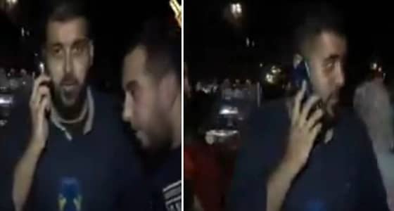 شاهد.. متظاهر يحرج مراسل لبناني على الهواء «جيبولنا رقاصة»