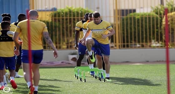 بالصور.. " النصر " يواصل تدريباته