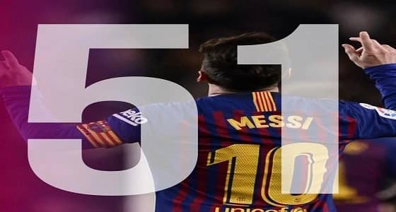 متفوقًا على رونالدو.. ميسي يُلقب بهداف 2018 بـ 51 هدف