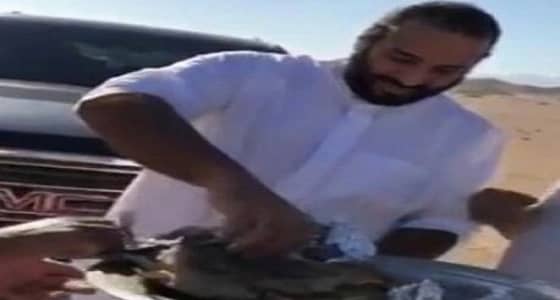 ماهي الأكلة التي تناولها ولي العهد بصحبة الشباب في " نيوم "
