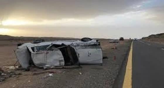 انقلاب مركبة بسبب انحرافها المفاجئ على طريق الخرمة – رنية