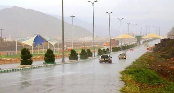 أمطار على محافظة محايل