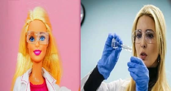 إيفانكا ترامب تثير الجدل والمغردون يصفونها بـ " العالمة باربي "