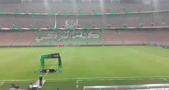 بالفيديو.. تيفو جماهير الأهلي قبل لقاء الباطن " كلنا تركي "