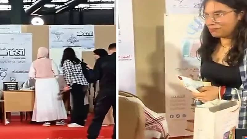 فتاة تبكي من شدة سعادتها بتوقيع الكاتب أسامة المسلم.. فيديو