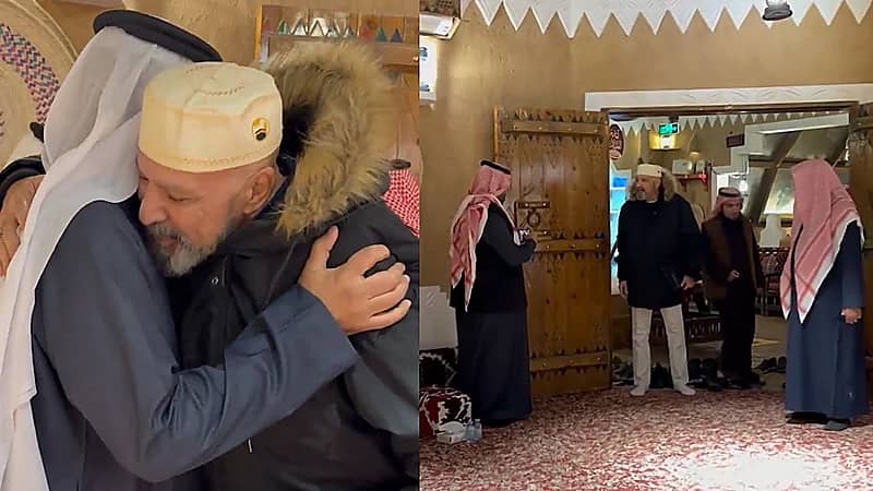 ‎طلاب في ⁧حفر الباطن‬⁩ يلتقون بمعلمهم المصري بعد انقطاع 35 سنة .. فيديو