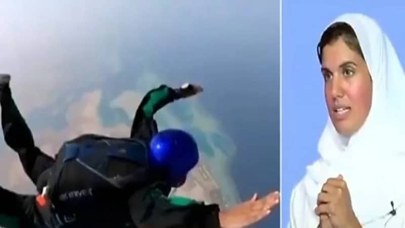 مواطنة تكشف عن تجربتها في القفز المظلي وتسلق الصخور "فيديو"