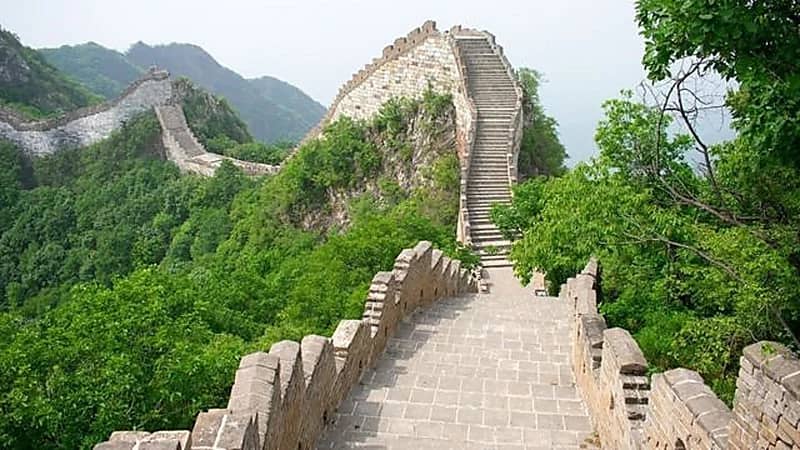 انهيار جزء من سور الصين العظيم