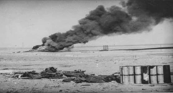 صور نادرة لأول كارثة في تاريخ نفط المملكة عام 1939م