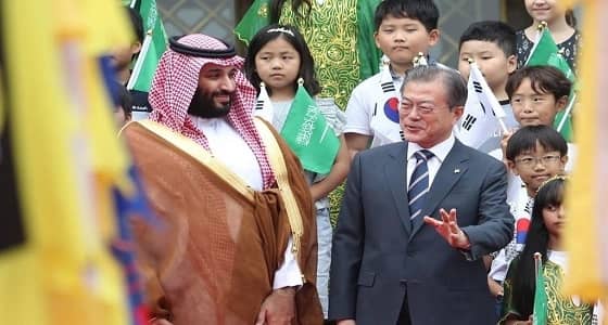 بالصور..ولي العهد يصل كوريا الجنوبية