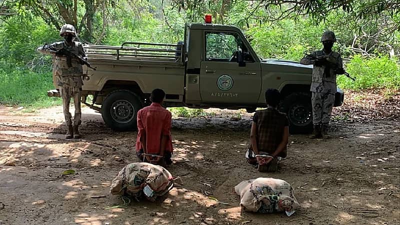 حرس الحدود يقبض على يمنيين لتهريبهما القات المخدر بالعارضة