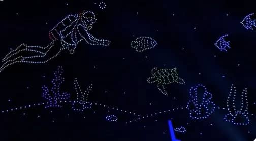 بالفيديو.. طائرات الدرون ترسم لوحة جميلة في موسم جدة