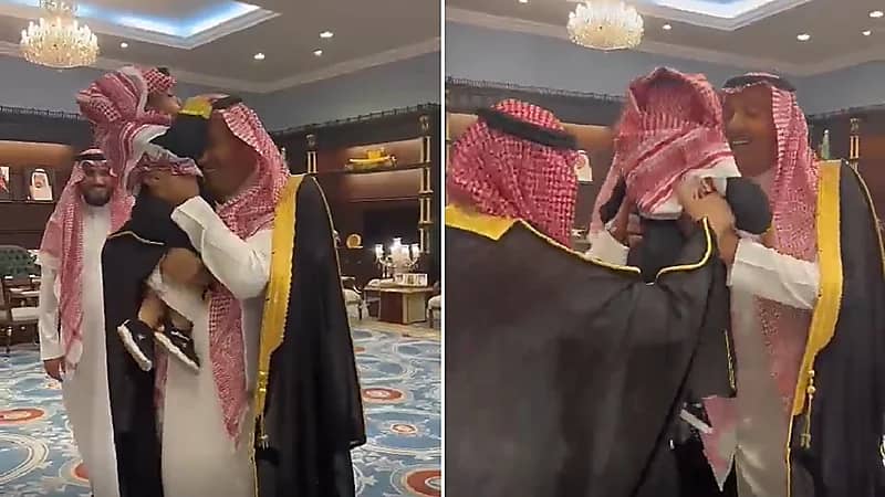 شاهد.. أمير الباحة ينفذ طلب طفل رغب في رؤيته ويستقبله في مكتبه