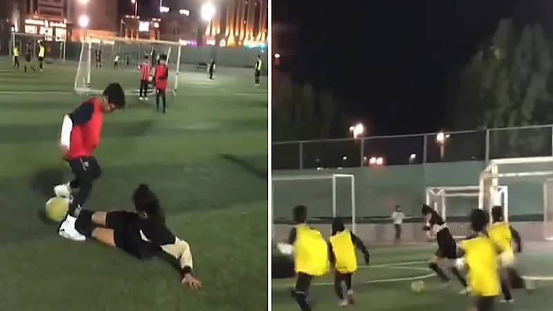 فتاة صغيرة تُراوغ لاعبين وتحرز هدفا بمهارة شديدة .. فيديو