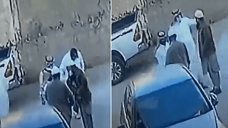 بالفيديو.. لحظة اكتشاف مقيمين لإحتيال أشخاص عليهم ادعوا صفة رسمية