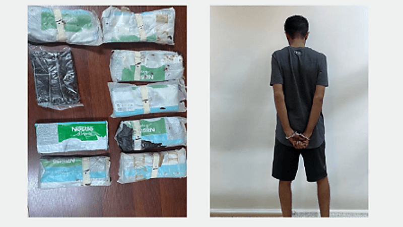 ضبط 9.2 كيلو جرامات من مادة الحشيش المخدر بحوزة شخص في مكة