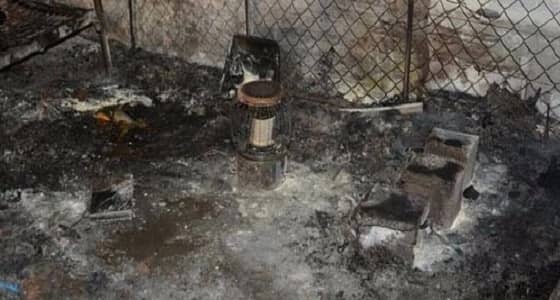 العثور علي وافد محترقا داخل غرفة صفيح في تبوك