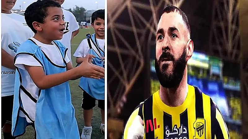 طفل كويتي عاشق لبنزيما: سألعب معك وسأعزمك على مندي.. فيديو