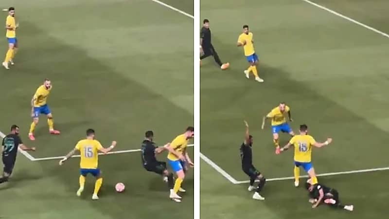 لقطة تحكيمية تثير الجدل في مباراة النصر والأهلي .. فيديو