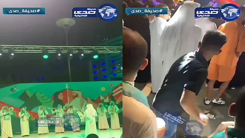 تفاعل مواطنين مع فرقة شعبية في احتفالات اليوم الوطني.. فيديو