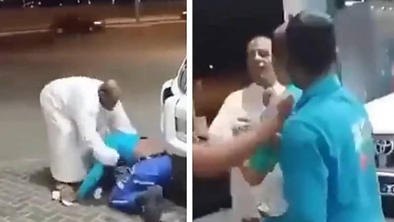 اعتداء بالضرب على عامل بمحطة وقود