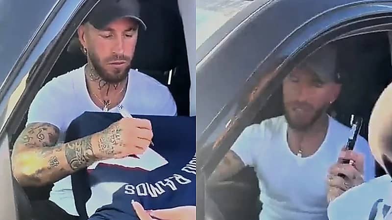 راموس يرفض التوقيع على قميص ريال مدريد  ..  فيديو