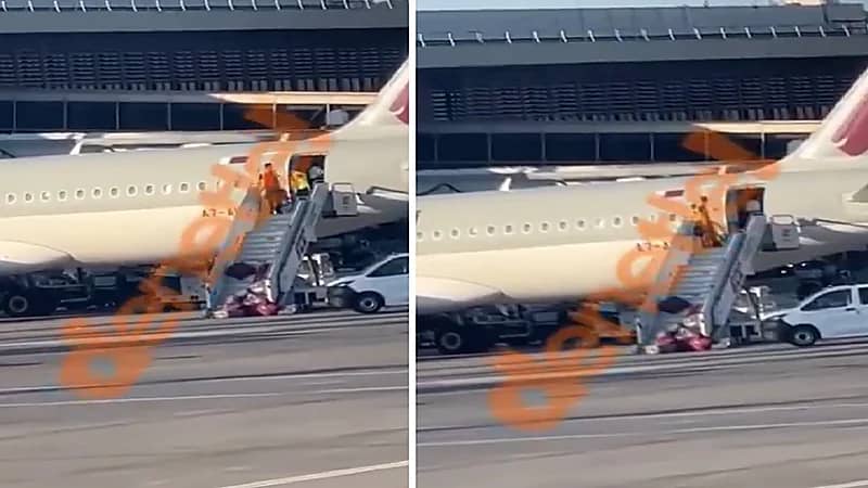 تفريغ أمتعة ركاب بطريقة غريبة في إسطنبول .. فيديو