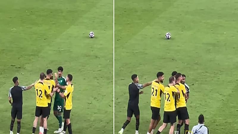 لحظة اشتباك مدافع الأهلي مجرشي مع ثنائي الإتحاد .. فيديو