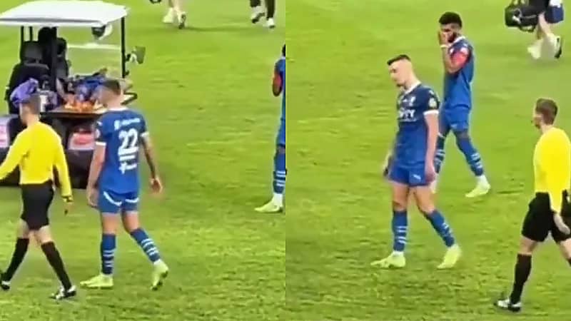 الحزن يخيم على البليهي وسافيتش بعد خروج سالم الدوسري مُصابًا .. فيديو