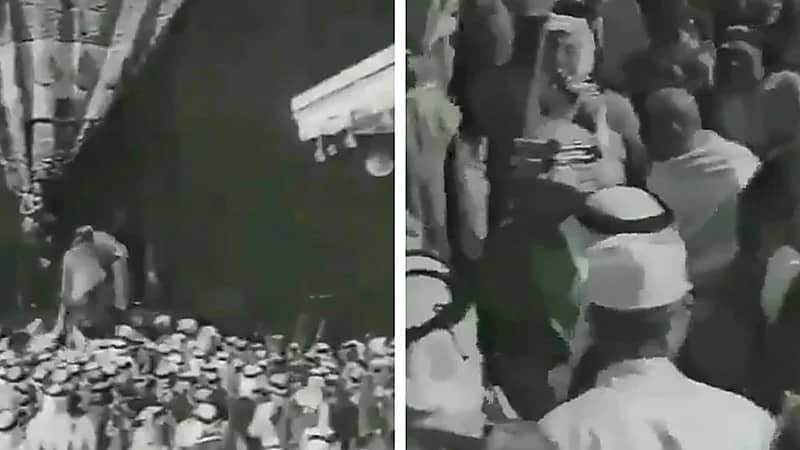 فيديو نادر للملك عبدالعزيز أثناء طوافه بالكعبة قبل 87 عامًا