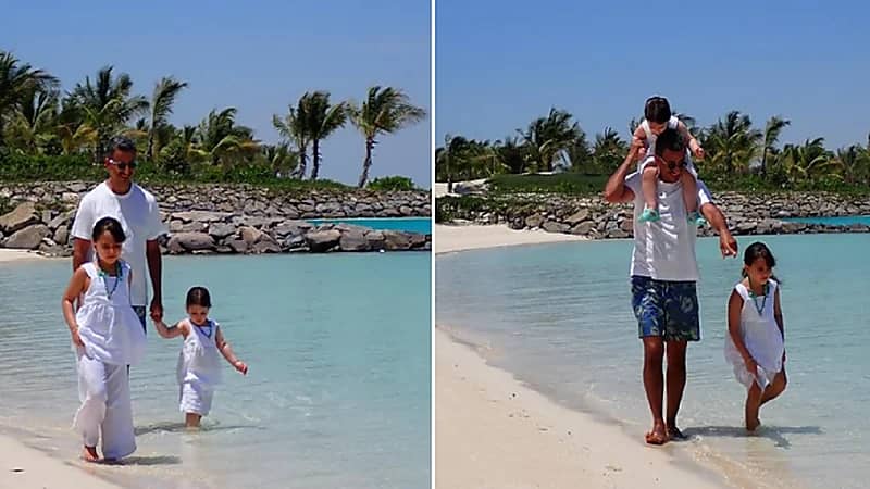 وزير السياحة يستمتع بعطلة عائلية في منتجعات البحر الأحمر.. صور