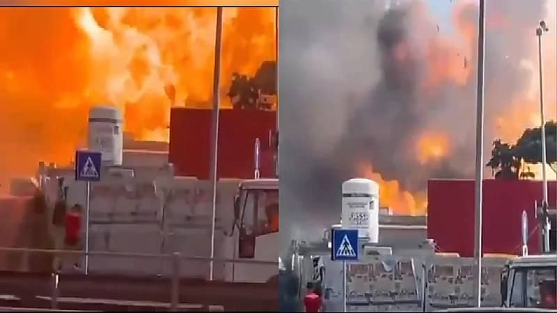 لحظة انفجار محطة وقود في روما .. فيديو