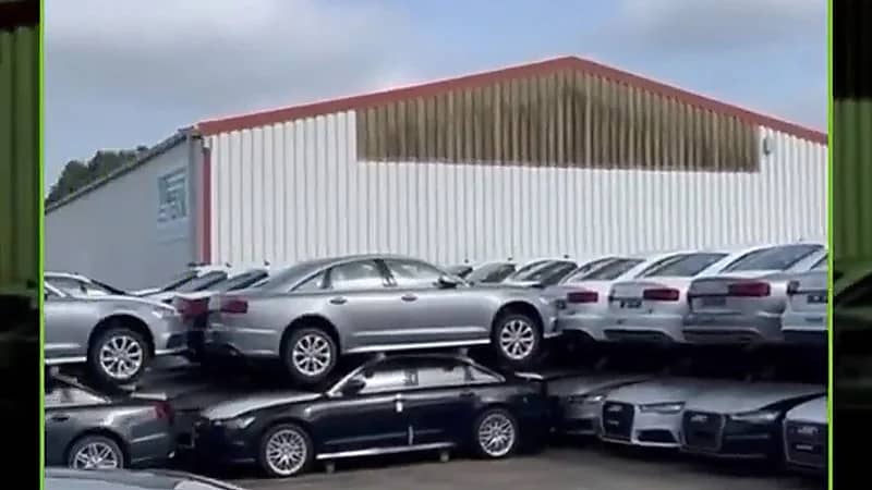 شركة "أودي" الألمانية تدمر  مئات السيارات الجديدة لعدم بيعها في الوقت المحدد..فيديو