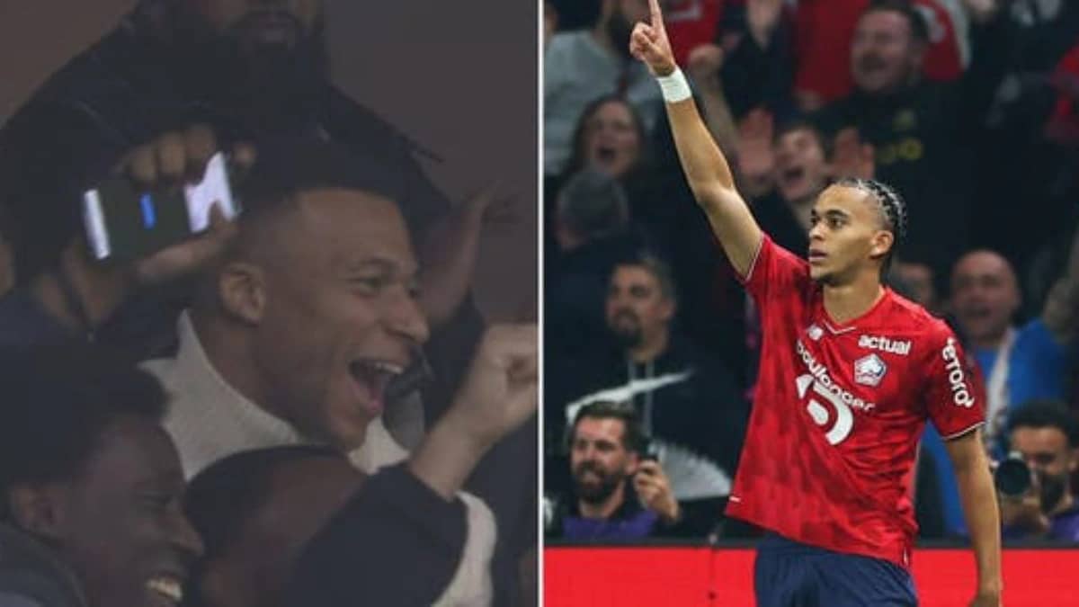 مبابي يحتفل من المدرجات بهدف شقيقه في شباك باريس سان جيرمان