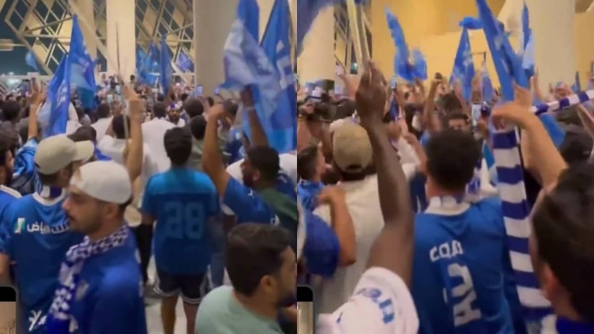 فرحة زرقاء في ممرات ملعب الإنماء بعد فوز الهلال  .. فيديو